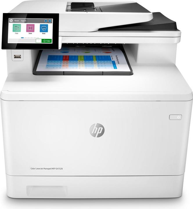 Actual product image HP Color LaserJet Managed MFP E47528f (Laser, Colour)