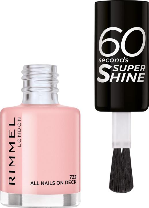 Produktbild Rimmel London 60 SECONDS super shine #722-all nails on deck 8 ml (722, Farblack)