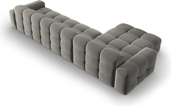 Actual product image Micadoni Velvet Left Corner Sofa, "Kendal", 5 Seats, 357x173x79Made in Europe (Corner sofa)