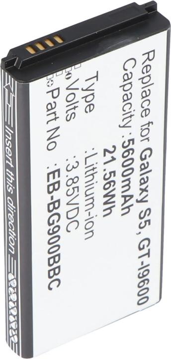 Actual product image AccuCell Akku für Samsung Galaxy S5 mit Zusatzdeckel schwarz