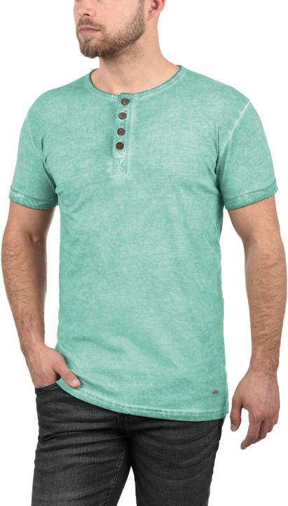 Immagine prodotto Solid Tihn T-Shirt A Maniche Corte Maglietta Da Uomo Con Collo Grandad In Cotone 100% (M)
