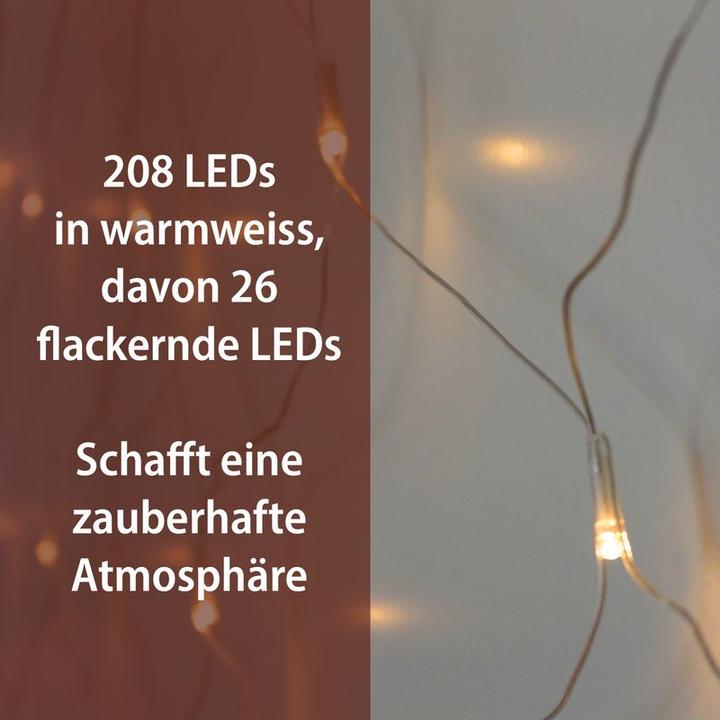 Produktbild Hermex Lichternetz Lichterkette Lichtvorhang Lichtgirlande Weihnachten LED (3 m)