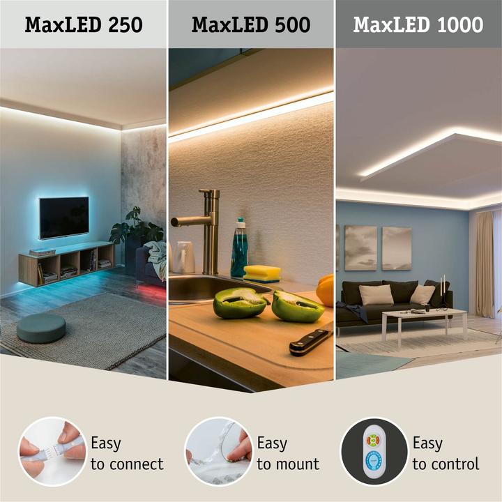 Actual product image Paulmann MaxLED 1000 Full-Line COB Stripe Set (Daylight, 150 cm, Indoor)