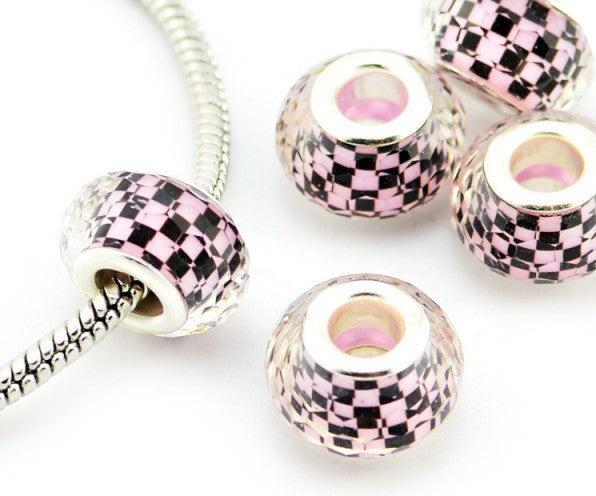 Hermex Bead versilbert 925 - Silbrig Rosa (Silber 925, Metalllegierung/Acrylglas)
