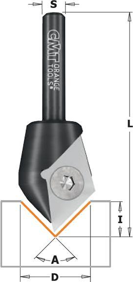 Produktbild CMT 665.200.11 V-Nut-Fräser 90Â° WPL-Messer D 20 S 8