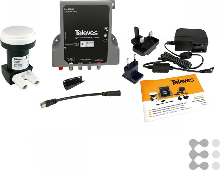 Image du produit Televes KLT1310 Kit LNB large bande/émetteur optique (LNB Single)