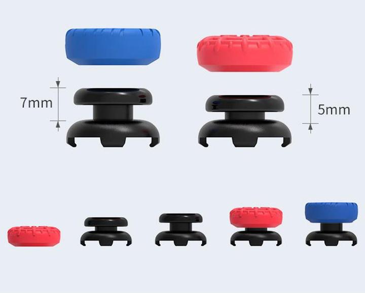 Produktbild iPega P5029 Silicone Thumb Caps for PS5/PS4 4pcs Red/Blue (PS4, PS5)