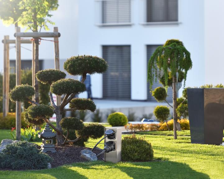 Produktbild MaxGarden Gartensteckdosesäule mit Zeitschaltuhr