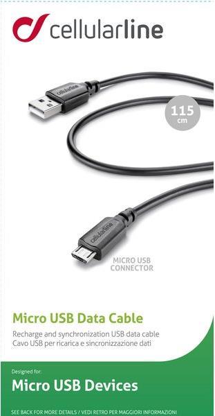 Produktbild Cellularline USB A – Micro USB B (1 m, USB 2.0)