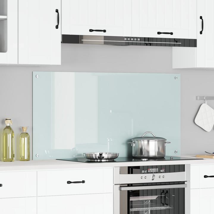 Produktbild VidaXL Küchenrückwand Weiss 120x60x0,6 cm aus gehärtetem Glas
