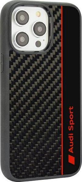 Produktbild Audi Carbon Fiber Stripe iPhone 12/12 Pro 6.1" czarny/black hardcase AUS-TPUPCIP12P-R8/D1-BK (Apple iPhone 12, Apple iPhone 12 Pro)