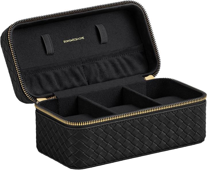 Produktbild Songmics Uhren Aufbewahrung Box für 3 Uhren Schwarz