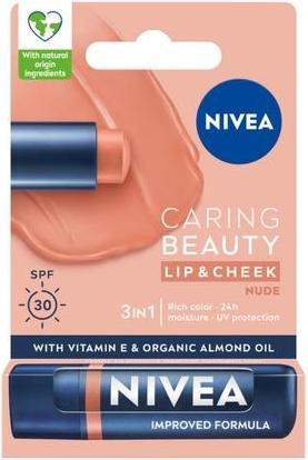 NIVEA Caring Beauty 3in1 Nude Lippenstift 4.8g