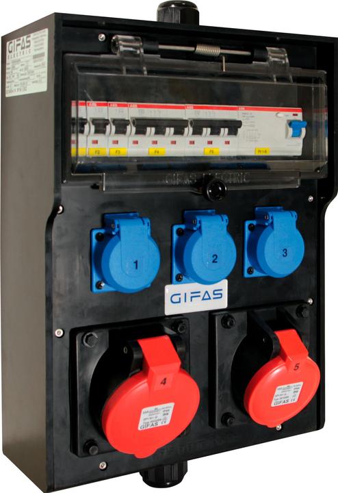 Produktbild Gifas Electric Vollgummi-Wandverteiler (3 x, CEE 32/5)