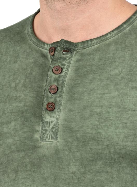 Immagine prodotto Solid Tihn T-Shirt A Maniche Corte Maglietta Da Uomo Con Collo Grandad In Cotone 100% (M)