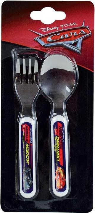 Actual product image glass dinnerware set soup plate, straw glass, 2 sets of children's cutlery jemini disney cars