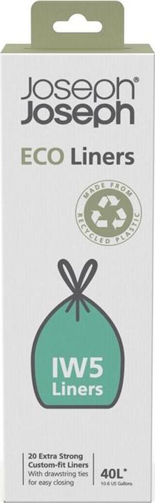 Actual product image Joseph Joseph IW4 40 L Eco Trash Bags Recycled Trash Bags 20Pack Grey (20 x, 40 l)