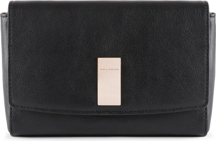 Actual product image Piquadro Dafne, Leather Handbag, Sistem RFID, Black, 19 cm