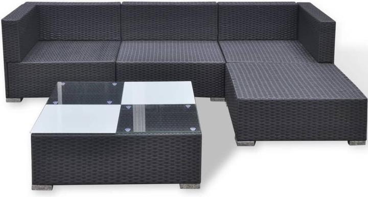 Produktbild VidaXL 5-tlg. Garten-Lounge-Set mit Kissen Poly Rattan