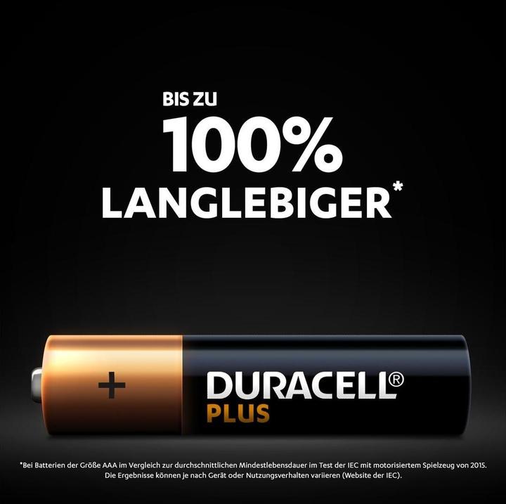 Produktbild Duracell Plus (4 Stk., AAA, 1175 mAh)