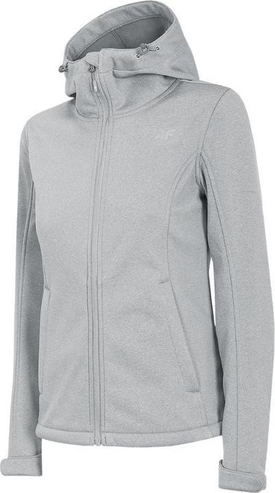 4F Damen Softshelljacke Cool Light Grey Melange H4Z22 SFD350 27M (M) (M)