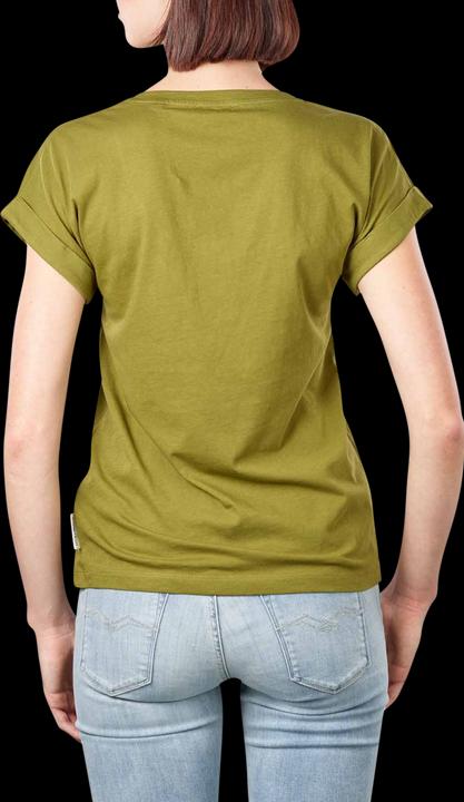 Actual product image Marc O'Polo Deep Round Neck T-Shirt Short Sleeve Fern Green (L)