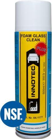 Image du produit Innotec Foam Glass Clean Plus nettoyant pour vitres de qualité alimentaire 500 ml aérosol