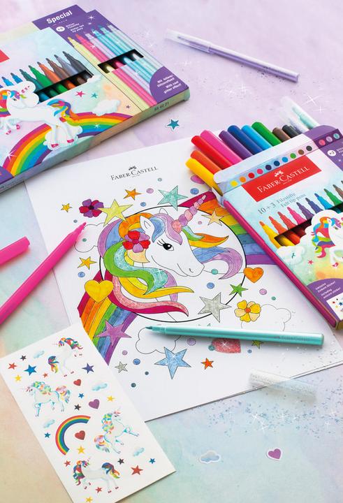 Produktbild Faber-Castell Fasermaler Einhorn Special Edition (Multicolor, 10 x)