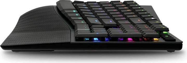 Produktbild Perixx PERIBOARD-835 BR DE, kabellose RGB-beleuchtete ergonomische mechanische Tastatur - flache bra (DE, Kabelgebunden)
