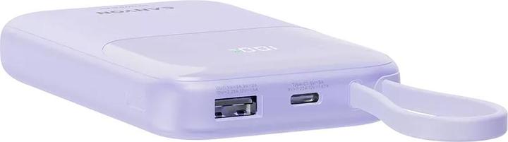 Actual product image Canyon power bank OnPower 101 built-in cable 10000 mAh PD22.5W Purple (10000 mAh, 22.50 Wh)
