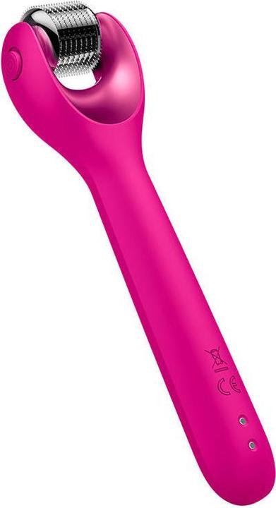 Actual product image Konjac Sponge Roller do mezoterapii igłowej twarzy 9w1 Geske z Aplikacją (magenta)