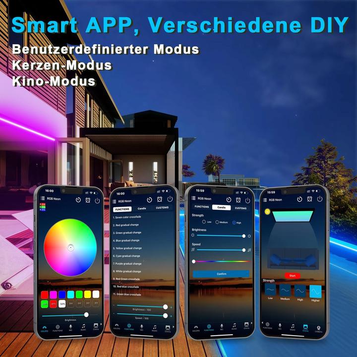 Produktbild LS Neon Strip Set (RGB, 500 cm, Outdoor, Indoor)