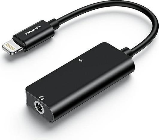 adidas Adapter USB Awei CL-121 Lightning - 3,5 mm Klinke + Lightning Schwarz (AWEI083BLK)