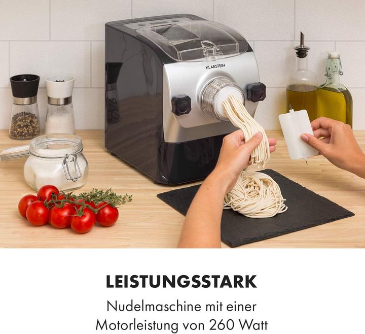 Produktbild Klarstein Pastamania - Elektrische Nudelmaschine mit 7 Aufsätzen