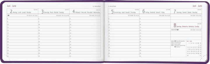 Produktbild Alpha Edition Ladytimer TO GO Deluxe Purple 2025 Taschenkalender, 15,3x8,7cm, Kalender mit 128 (Deutsch)