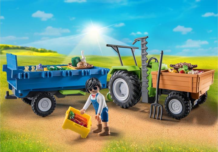 Productafbeelding Playmobil 71249 Trekker met aanhangwagen (71249, Playmobil Land)