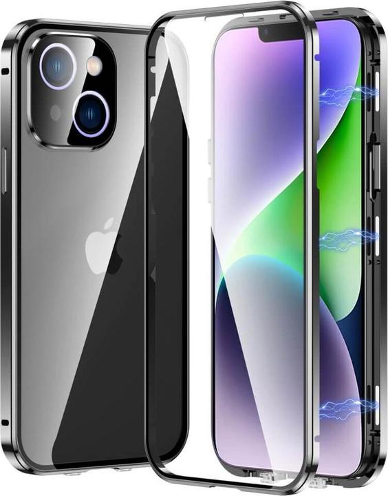 Cover-Discount iPhone 15 Plus - Magnetic protective case with armoured glass black (Apple iPhone 15 Plus)