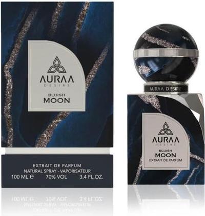 Actual product image Auraa Desire Bluish Moon Extrait de Parfum 100ml by Luxury Unisex Woody Oriental Fragrance with Berg (Eau de parfum, 100 ml)