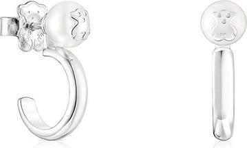 Tous Silver earrings with pearl 2 in 1 1003332800
