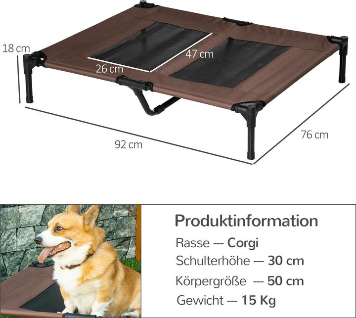 Produktbild PawHut Hundeliege mit atmungsaktiven Bezug (Hund)