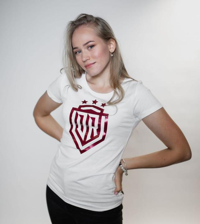 Actual product image Dinamo Women's T-SHIRT L "" WITH RED METALLIC PRINTING (L)