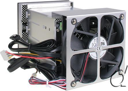 Actual product image Lian-Li EX-H33SB 3x SAS/SATA Hot Swap Mount Rack - black
