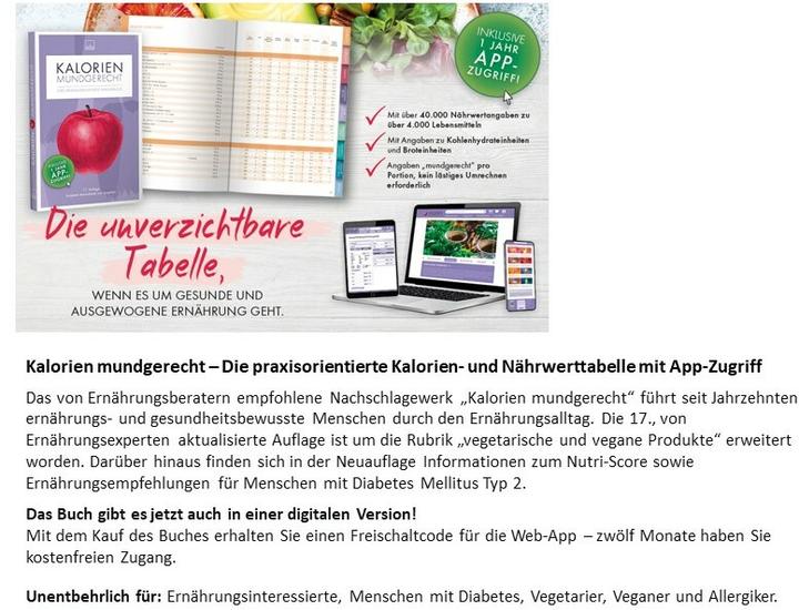 Produktbild Kalorien mundgerecht (Deutsch, Nestlé Deutschland Ag, 2023)