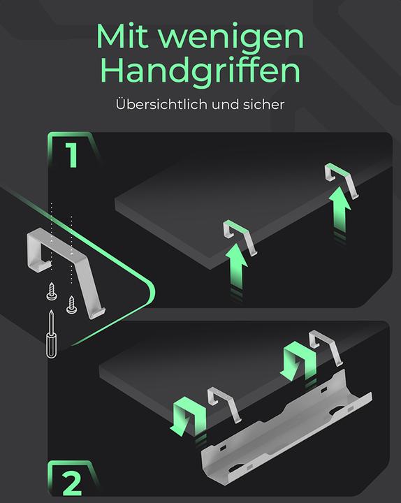 Actual product image Icy Box Cable management tray (Cable hole, 61 cm)