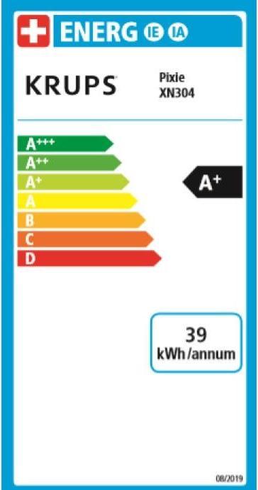 Etichetta energetica Krups Pixie (NESPRESSO Original)