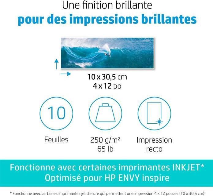 Produktbild HP Advanced Photo Paper 10 Blatt (250 g/m², 101 x 305 mm, 10 x)