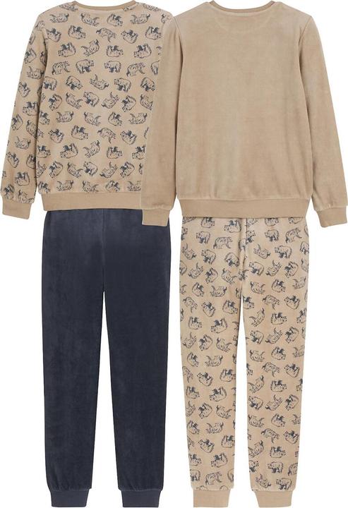 Produktbild La Redoute Collections 2er-Pack Samt-Pyjamas Bär