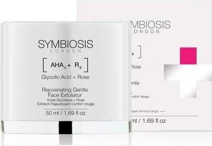 Actual product image Symbiosis London Rose and Glycolic Acid Rejuvenating Gentle Face Exfoliator 50ml (Exfoliation, 50 ml)