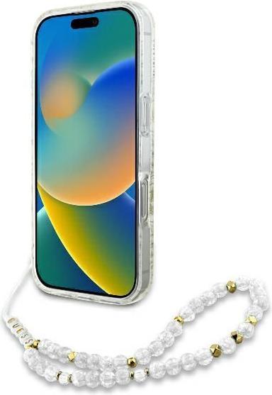 Immagine prodotto Guess GUHMP16XHCPOFPH Custodia rigida per iPhone 16Pro Max 6,9" biały/bianco IML Flowers Allover Electro (Apple iPhone 16 Pro Max)