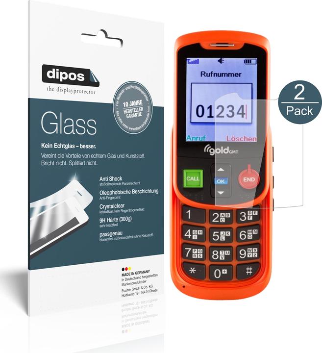 Image du produit Dipos Film de Protection d’écran Anti-Shock (2 pièce(s), Or GMT Alto 2)